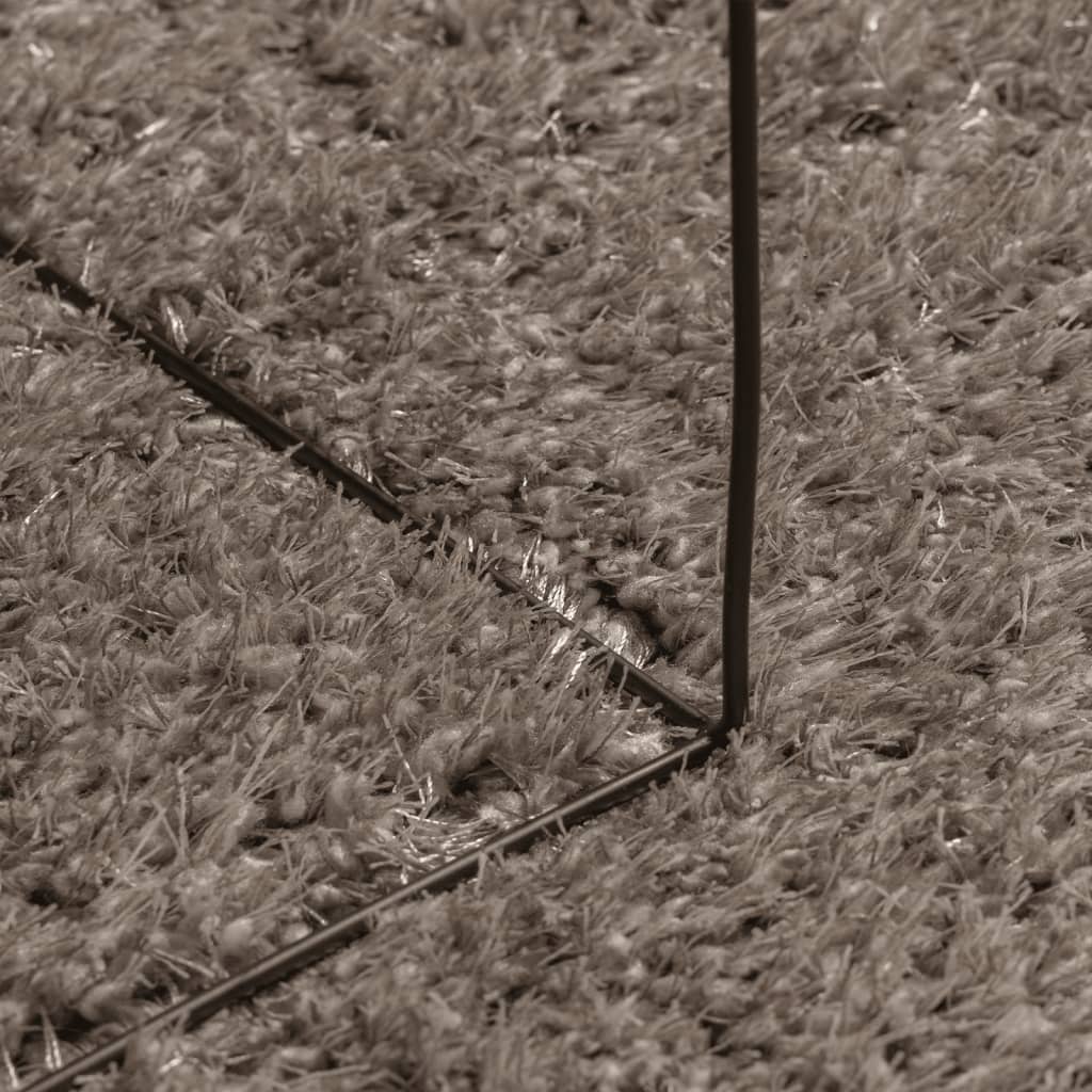vidaXL Tepih ISTAN s visokim vlaknima sjajni izgled sivi 140 x 200 cm