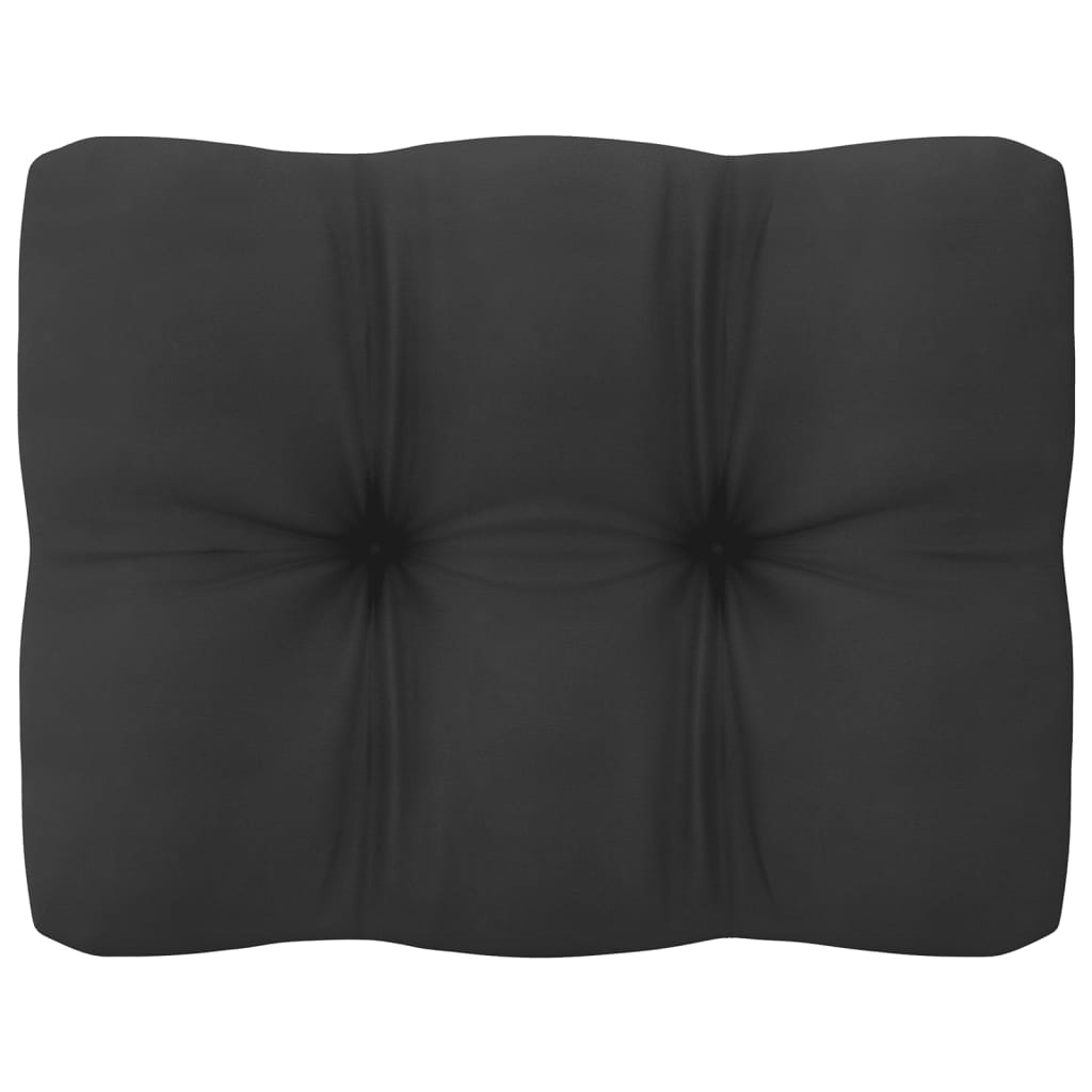vidaXL 9-dijelna vrtna garnitura s jastucima od masivne borovine crna