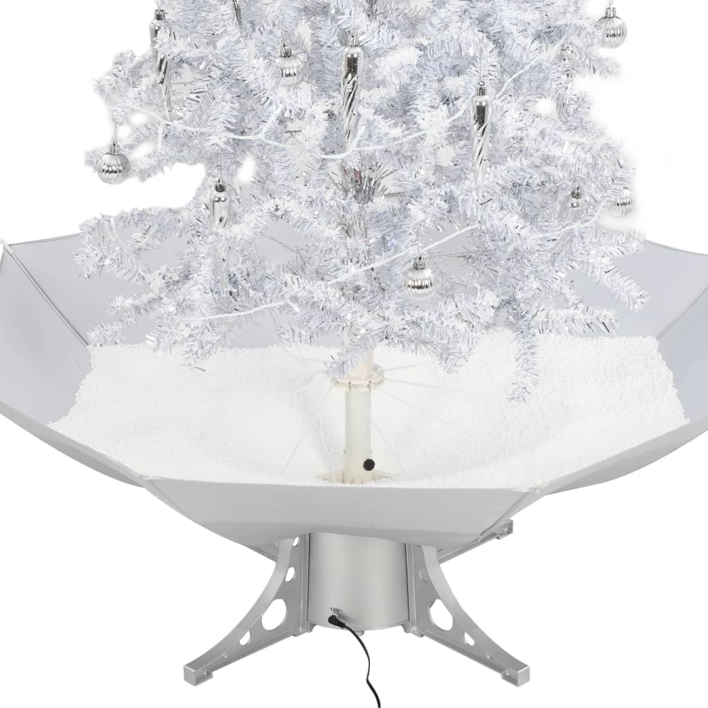 vidaXL Božićno drvce koje sniježi sa stalkom bijelo 140 cm