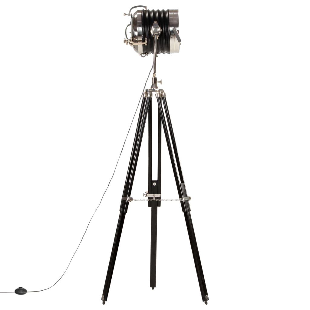 vidaXL Podna svjetiljka s tronošcem crna od masivnog drva manga 171 cm