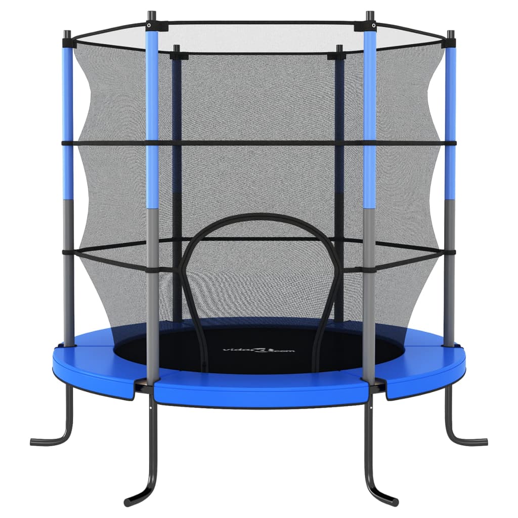 vidaXL Trampolin sa sigurnosnom mrežom okrugli 140 x 160 cm plavi