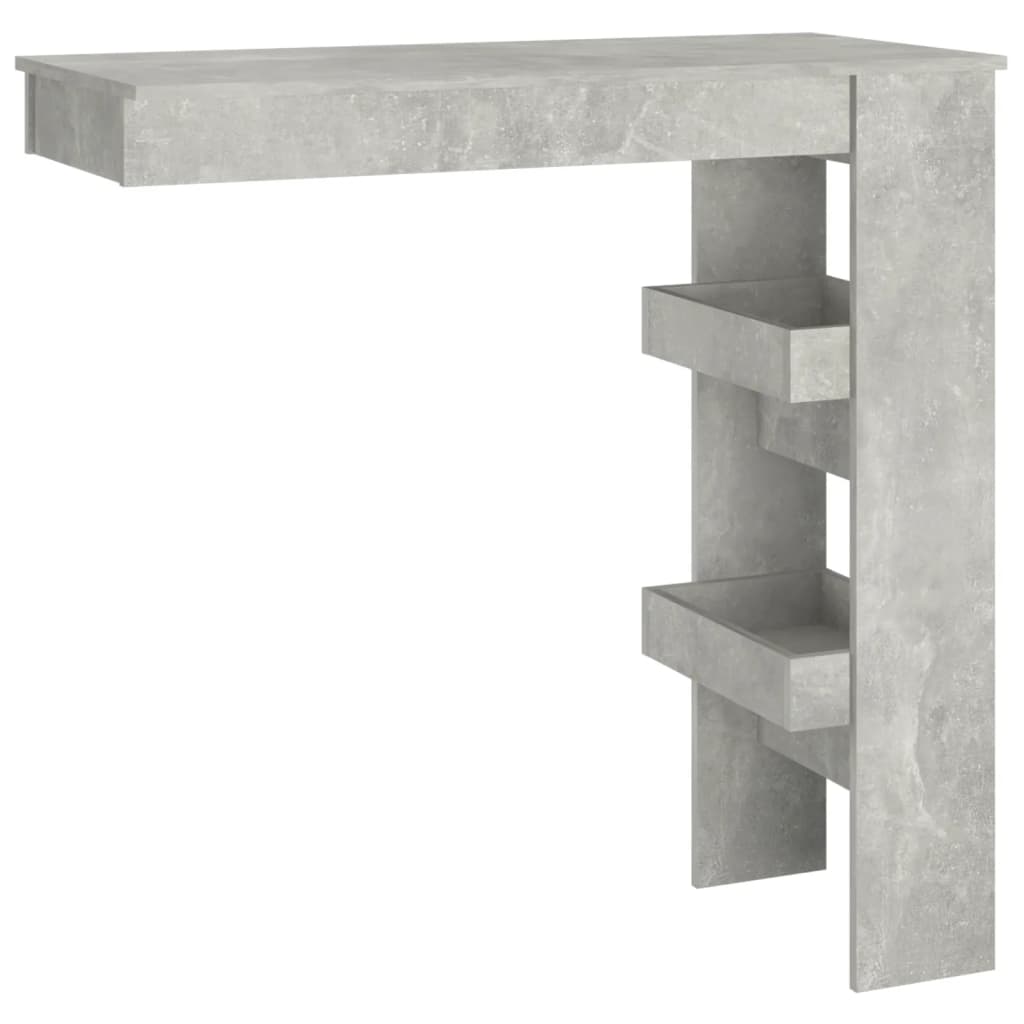 vidaXL Zidni barski stol boja betona 102x45x103,5 cm konstruirano drvo