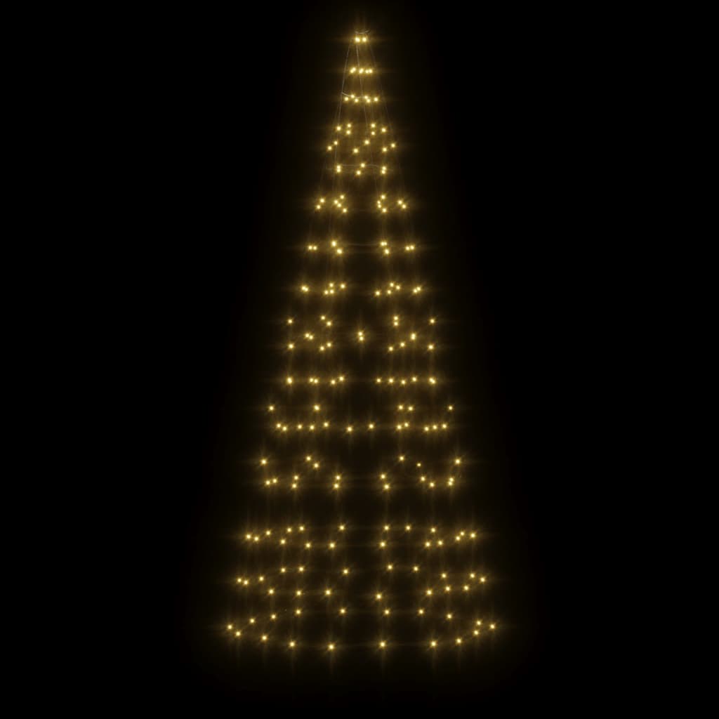 vidaXL Svjetlo za božićno drvce na stijegu 200 LED tople bijele 180 cm