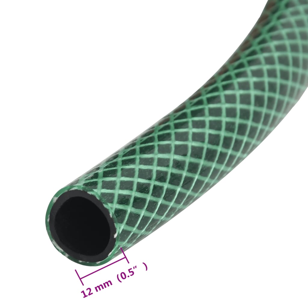 vidaXL Vrtno crijevo sa setom priključaka zeleno 0, 6" 10 m PVC