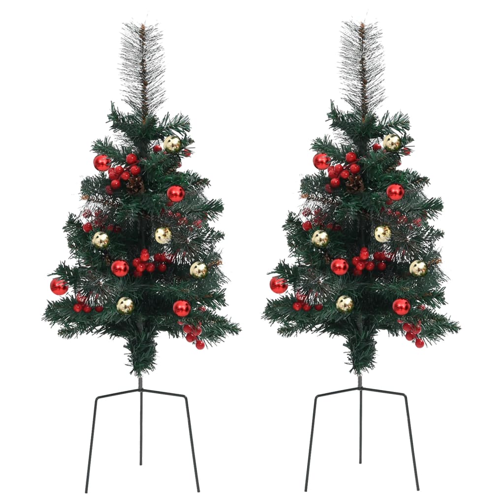 vidaXL Umjetna božićna drvca za staze 2 kom 76 cm PVC