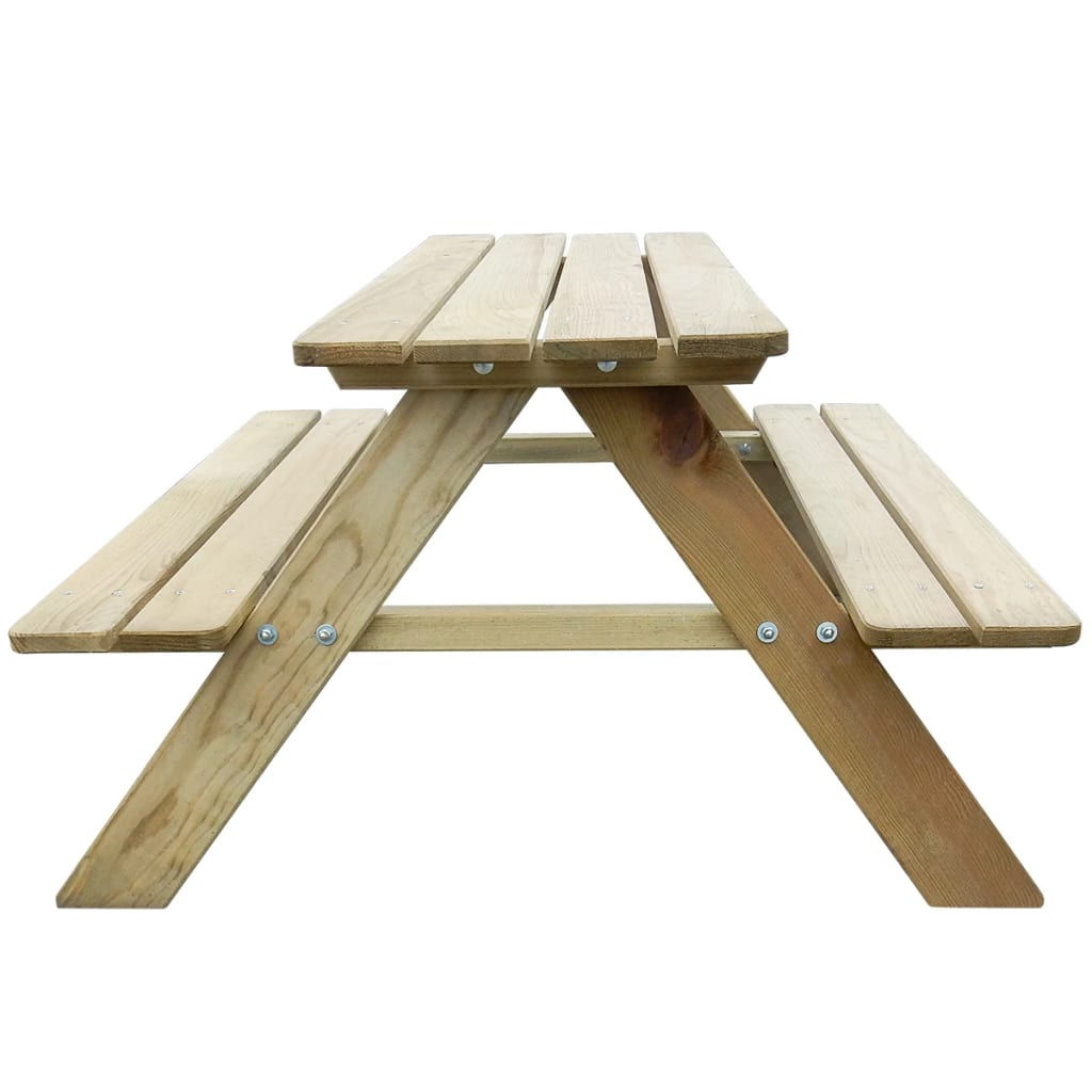 vidaXL Dječji stol za piknik 89 x 89,6 x 50,8 cm od borovine