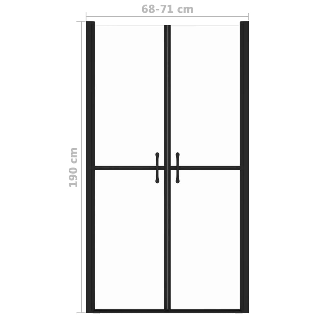 vidaXL Vrata za tuš-kabinu prozirna ESG (68 - 71) x 190 cm