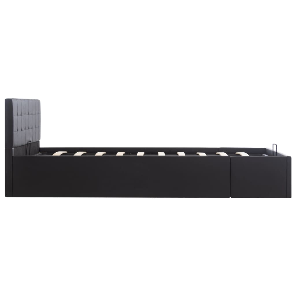 vidaXL Hidraulični okvir za krevet od umjetne kože crni 140 x 200 cm
