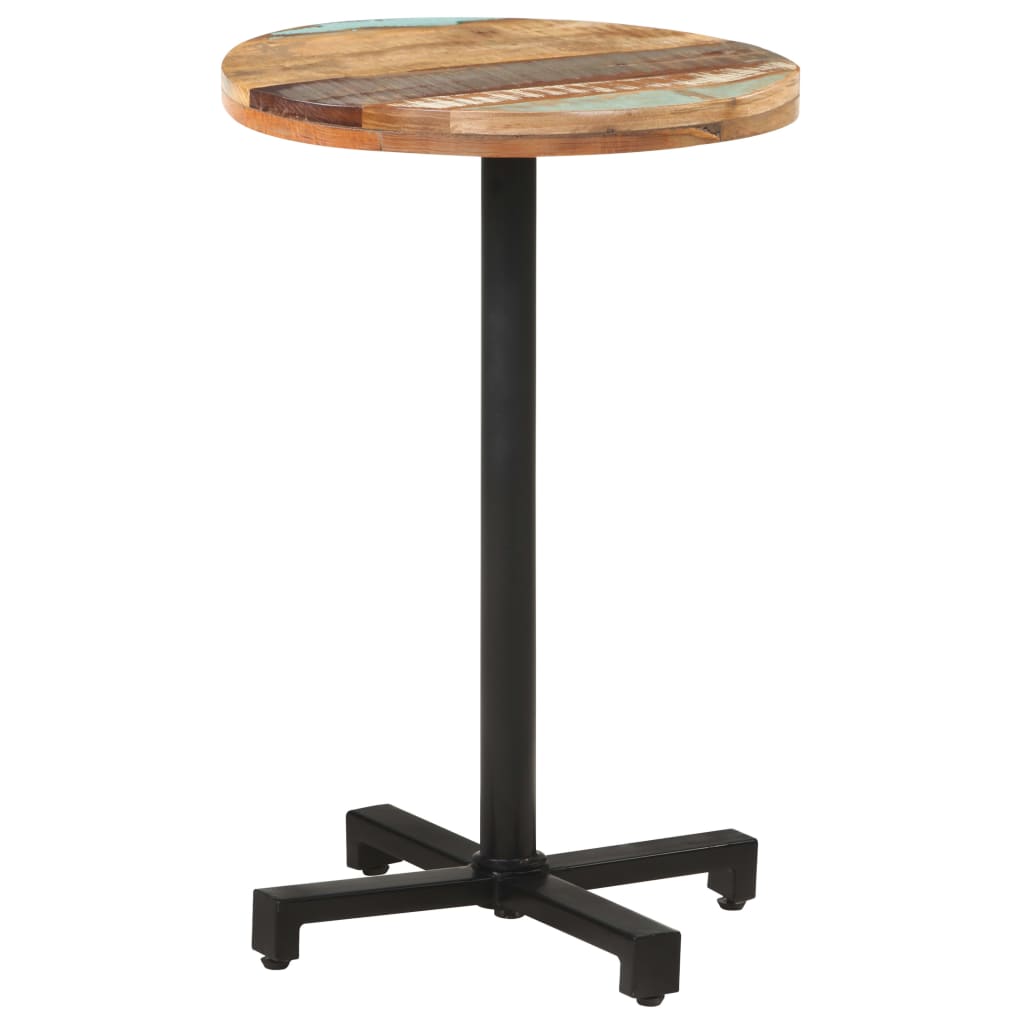 vidaXL Bistro stol okrugli Ø 50 x 75 cm od masivnog obnovljenog drva