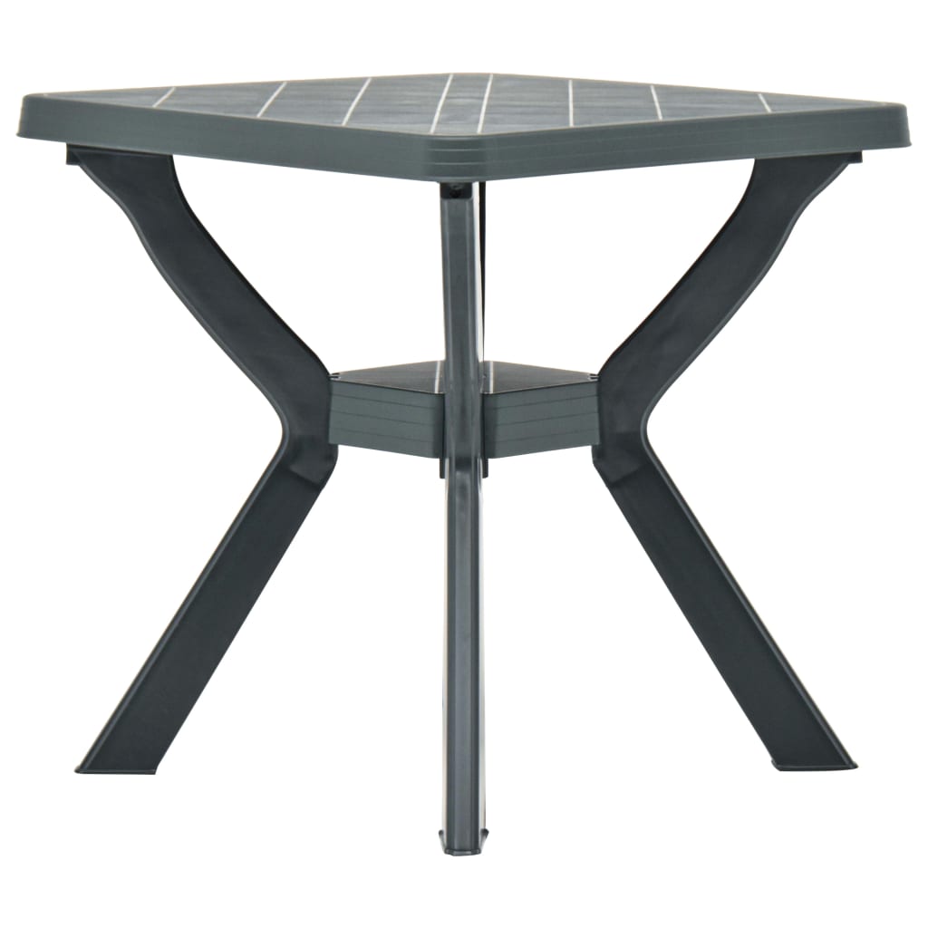 vidaXL Bistro stol zeleni 70 x 70 x 72 cm plastični