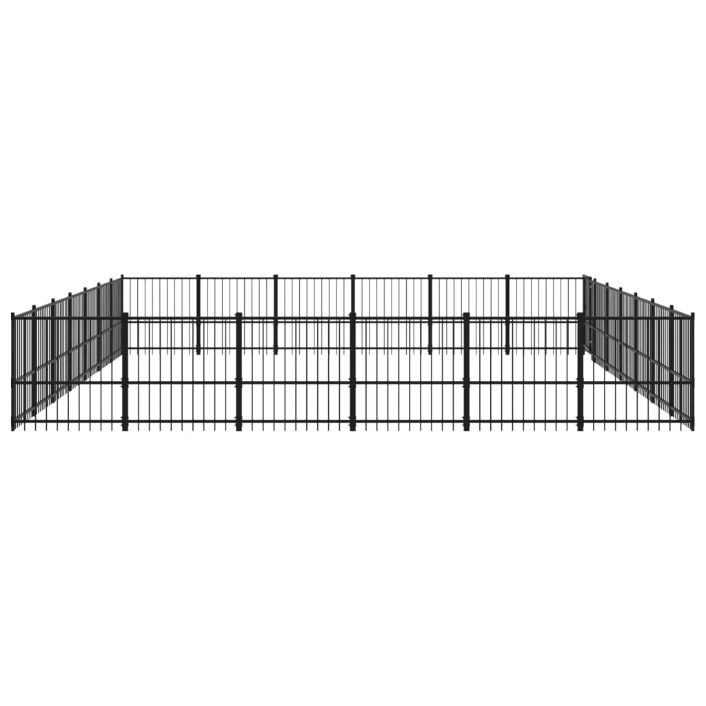 vidaXL Vanjski kavez za pse čelični 39,52 m²