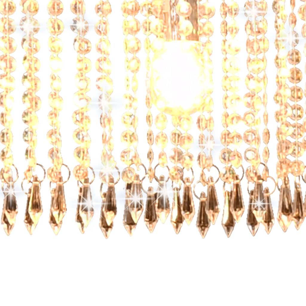 vidaXL Stropna svjetiljka s kristalnim perlama srebrna 104 cm E14