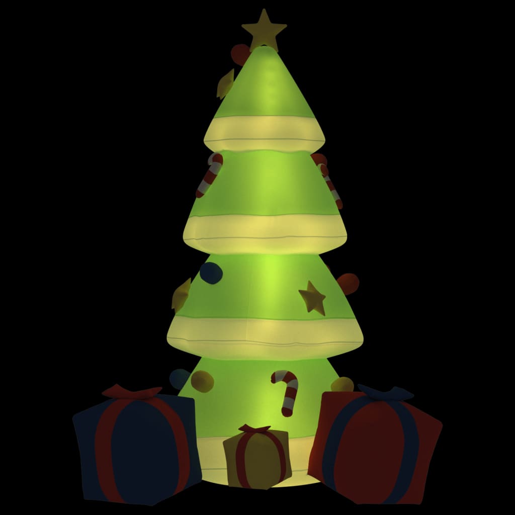vidaXL Božićno drvce na napuhavanje s LED svjetlima 240 cm