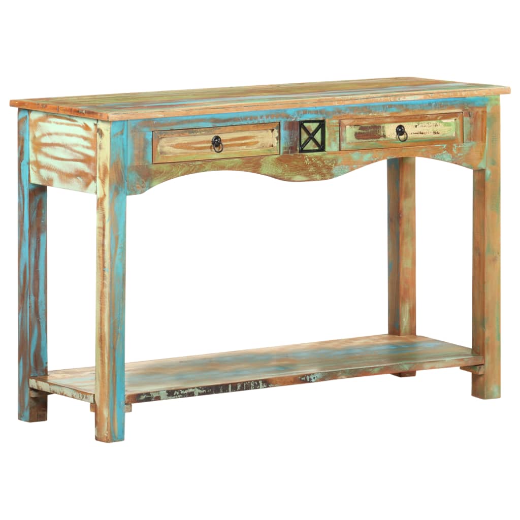 vidaXL Konzolni stol od masivnog obnovljenog drva 120 x 40 x 75 cm