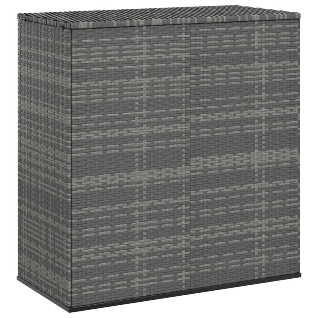 vidaXL Kutija za vrtne jastuke od PE ratana 100 x 49 x 103,5 cm siva