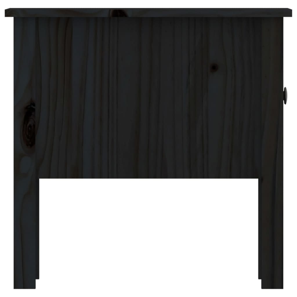 vidaXL Bočni stolić crni 50x50x49 cm od masivne borovine