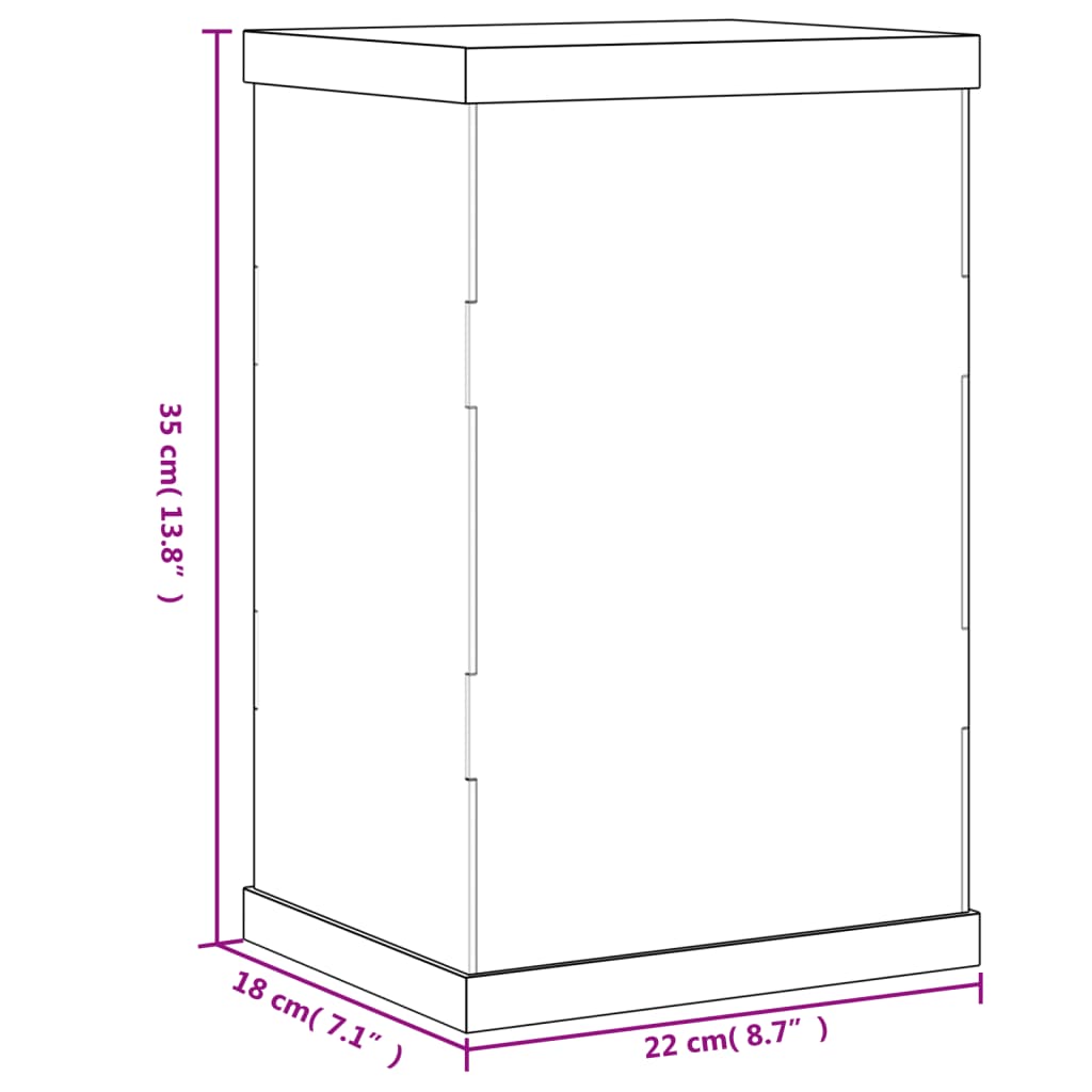 vidaXL Kutija za izlaganje prozirna 22 x 18 x 35 cm akrilna