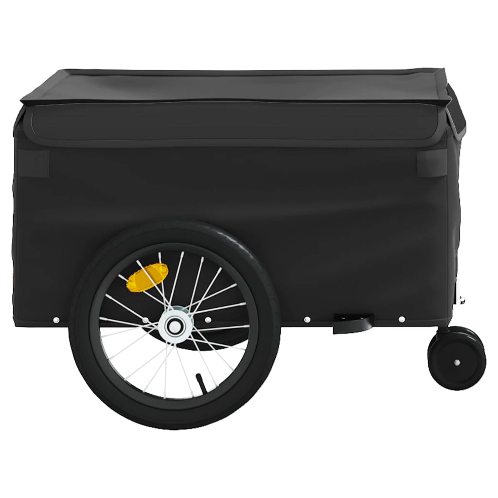 vidaXL Prikolica za bicikl crna 45 kg željezna