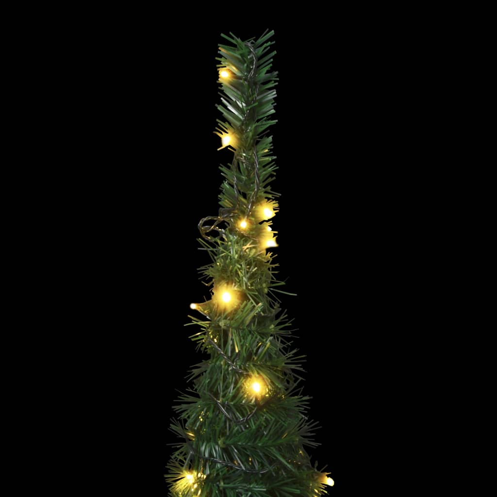 vidaXL Prigodno osvijetljeno umjetno božićno drvce zeleno 210 cm