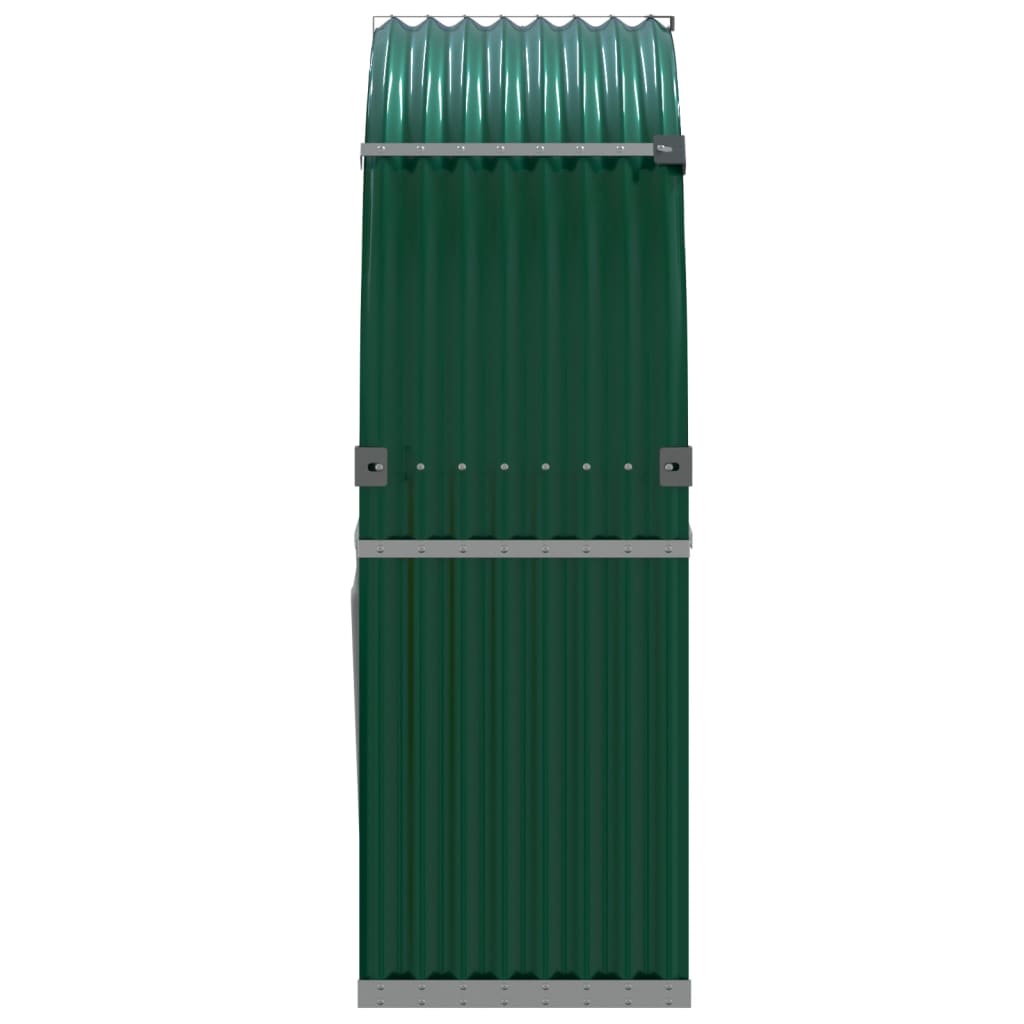 vidaXL Držač za cjepanice zeleni 120 x 45 x 140 cm pocinčani čelik
