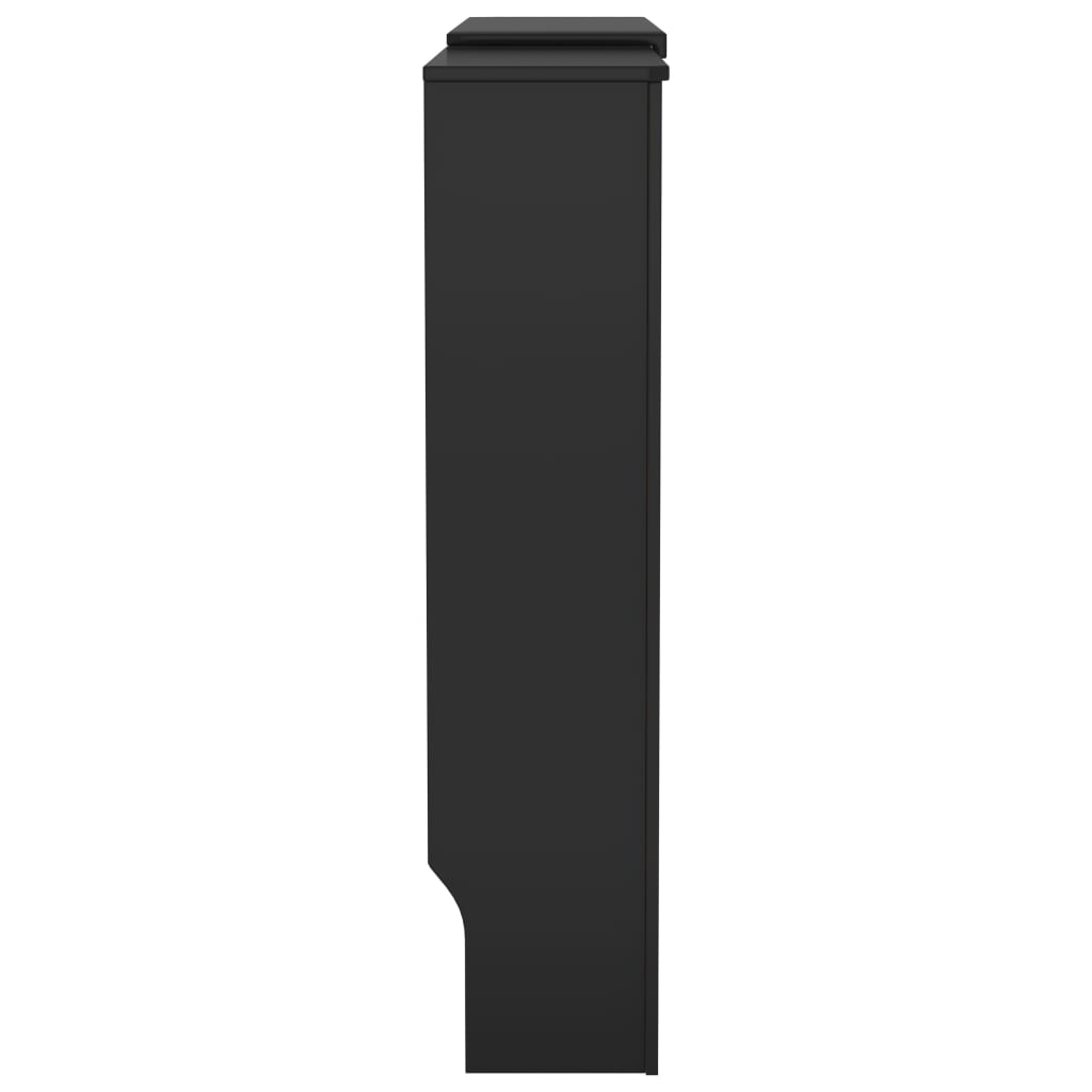 vidaXL Pokrov za radijator MDF crni 205 cm