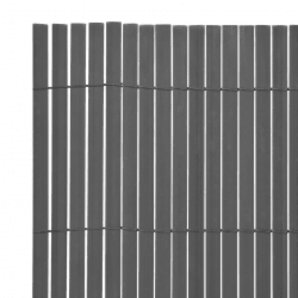 vidaXL Dvostrana vrtna ograda 110 x 500 cm siva