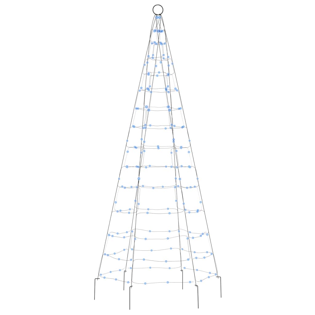 vidaXL Svjetlo za božićno drvce na stijegu 200 LED plave 180 cm