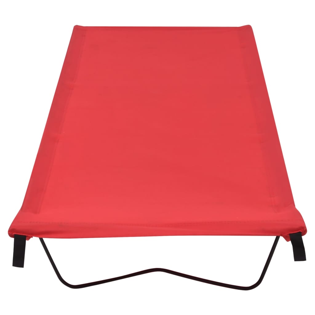 vidaXL Krevet za kampiranje 180x60x19 cm od tkanine i čelika crveni