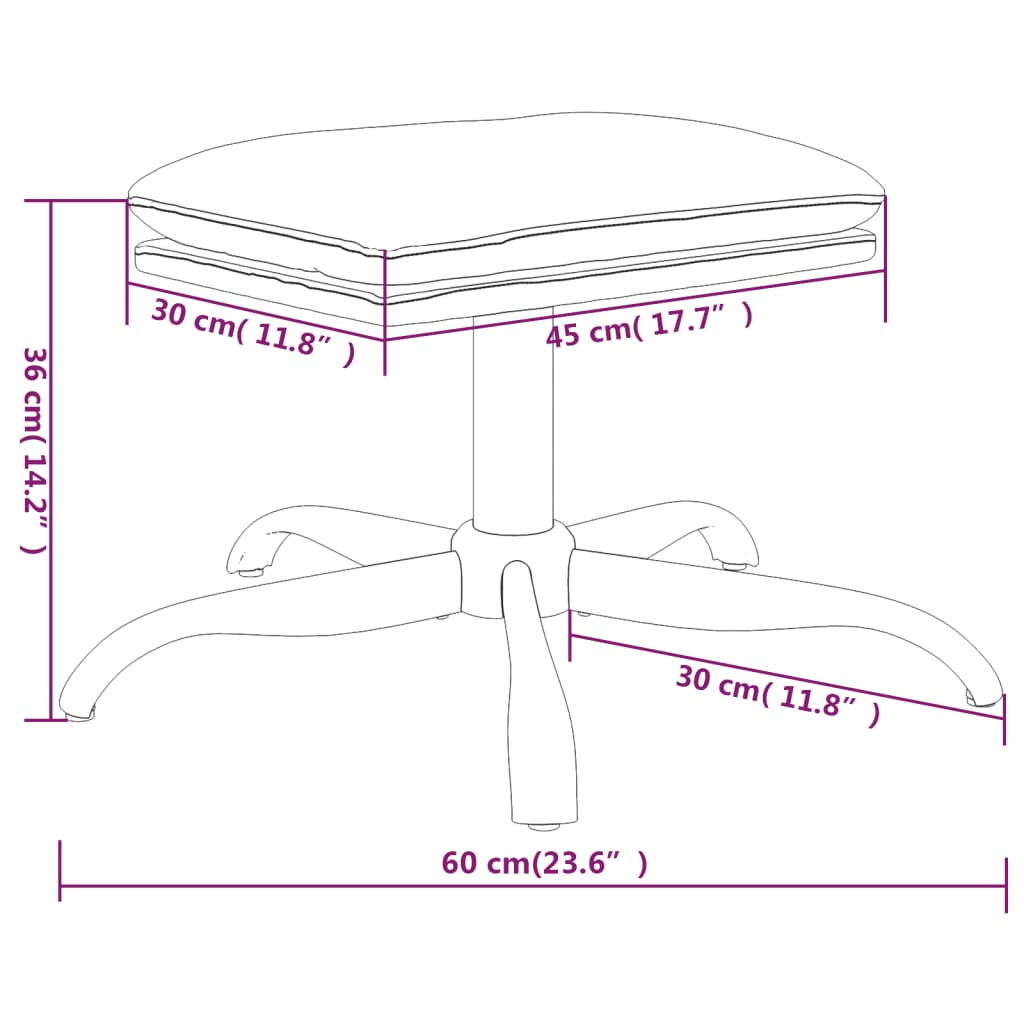 vidaXL Stolica za opuštanje s osloncem za noge mikrovlakna tamnosiva