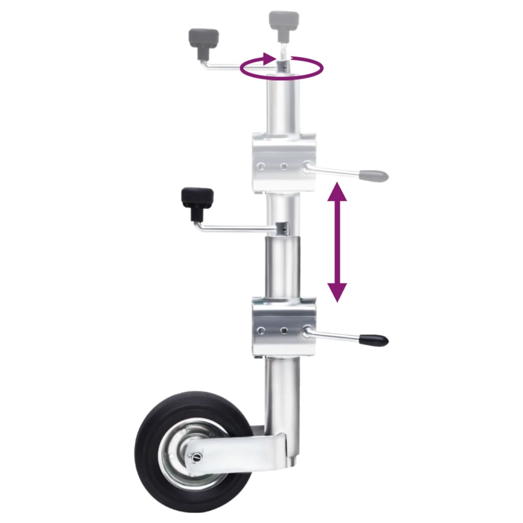vidaXL Potporni kotač za prikolicu sa stezaljkom 60 mm pocinčani čelik