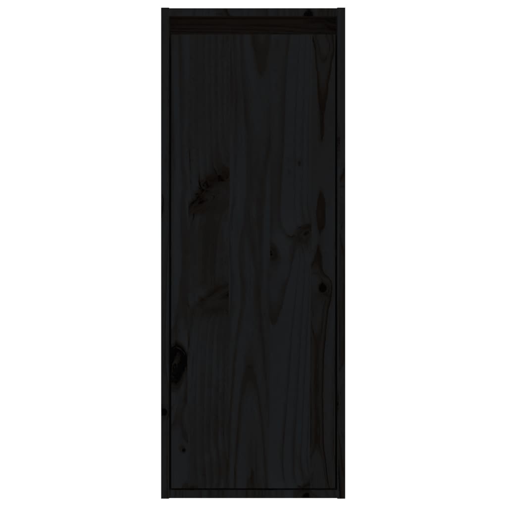 vidaXL Zidni ormarić crni 30 x 30 x 80 cm od masivne borovine