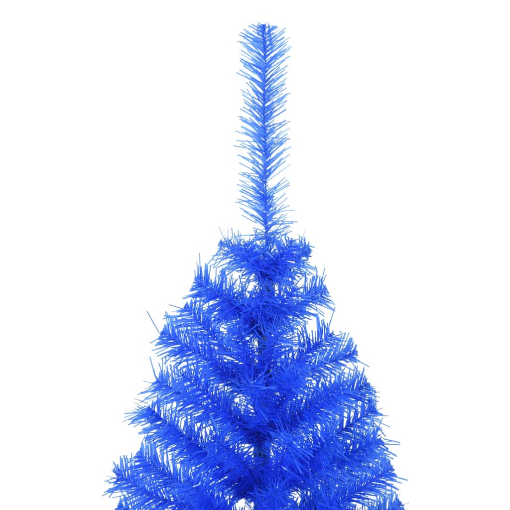 vidaXL Umjetna polovica božićnog drvca sa stalkom plava 150 cm PVC