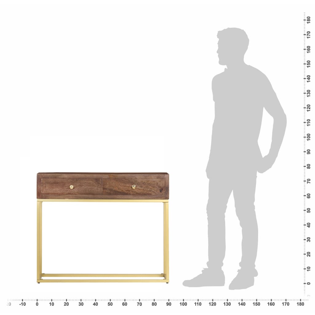 vidaXL Konzolni stol 90 x 30 x 75 cm od masivnog drva manga