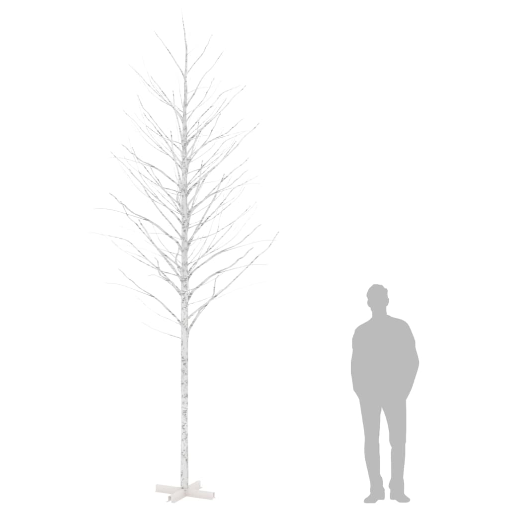 vidaXL LED drvo bijele breze sa 672 tople bijele LED žarulje 400 cm