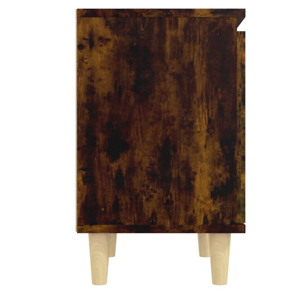 vidaXL Noćni ormarić s drvenim nogama dimljeni hrast 40 x 30 x 50 cm