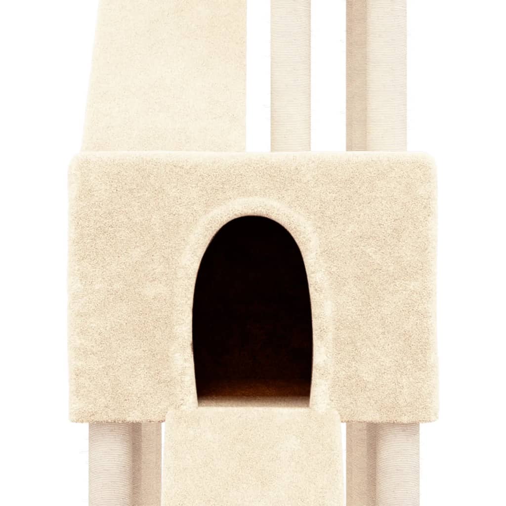 vidaXL Penjalica za mačke sa stupovima za grebanje krem 190 cm