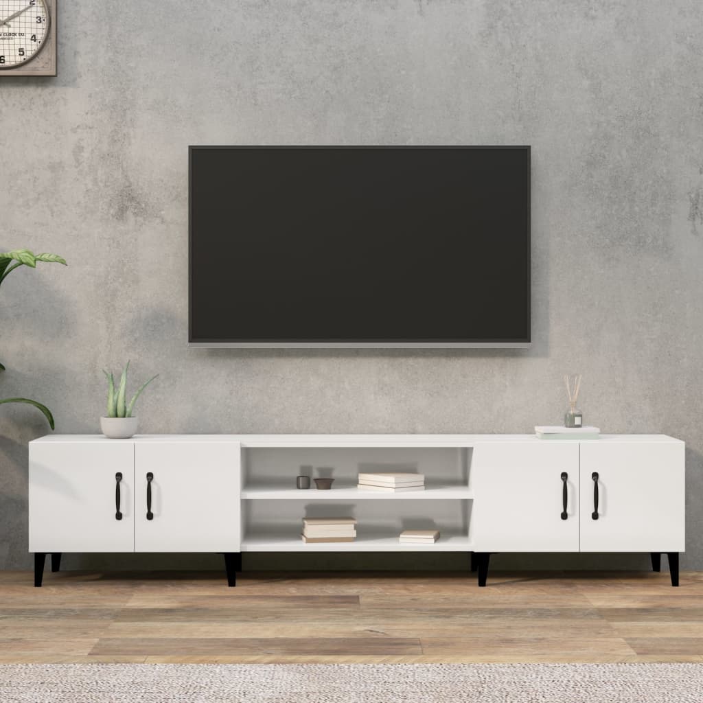 vidaXL TV ormarić sjajni bijeli 180x31,5x40 cm od konstruiranog drva