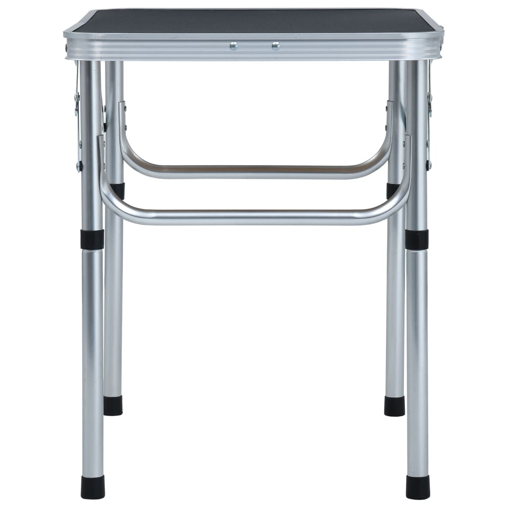 vidaXL Sklopivi stol za kampiranje sivi aluminijski 60 x 45 cm