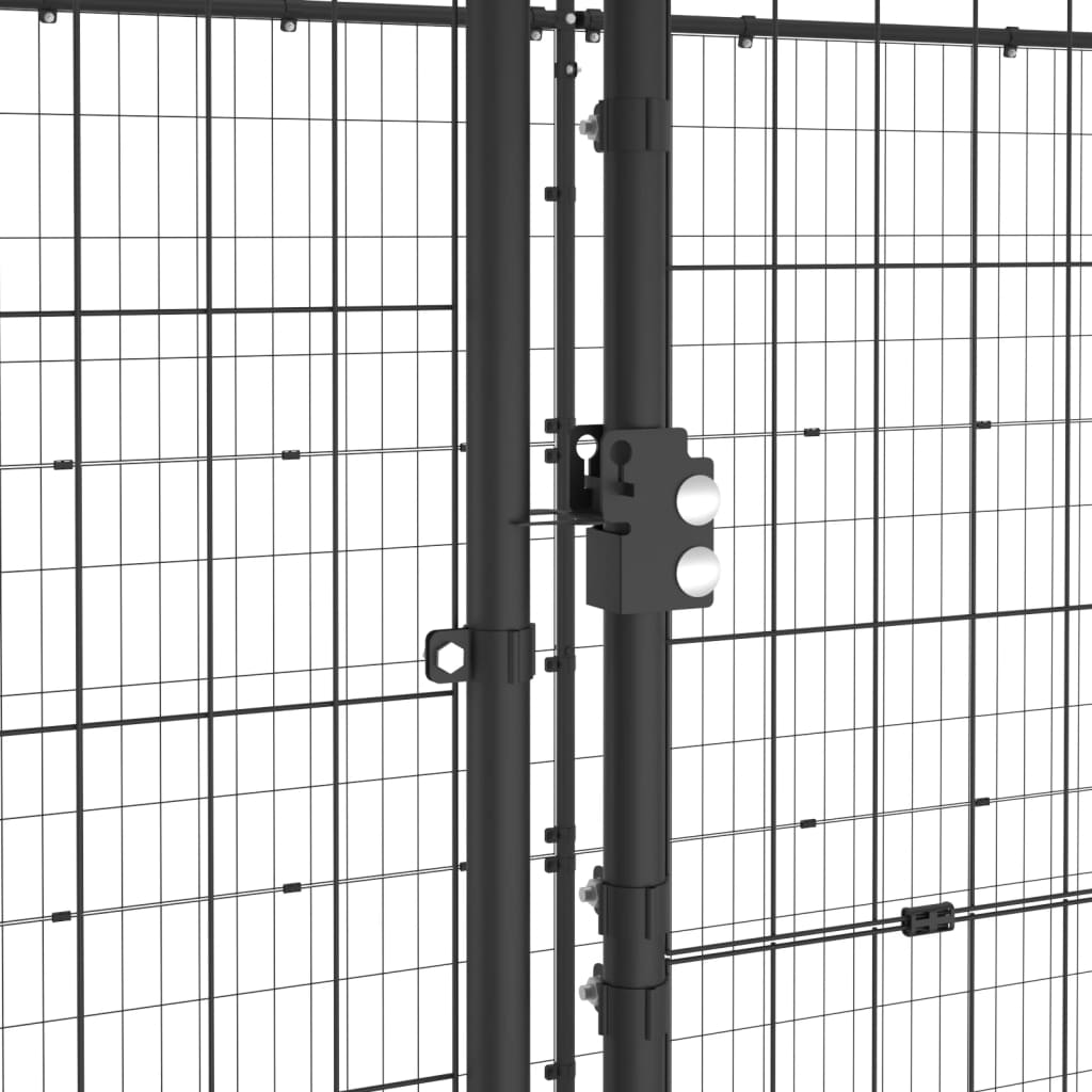 vidaXL Vanjski kavez za pse s krovom čelični 16,94 m²