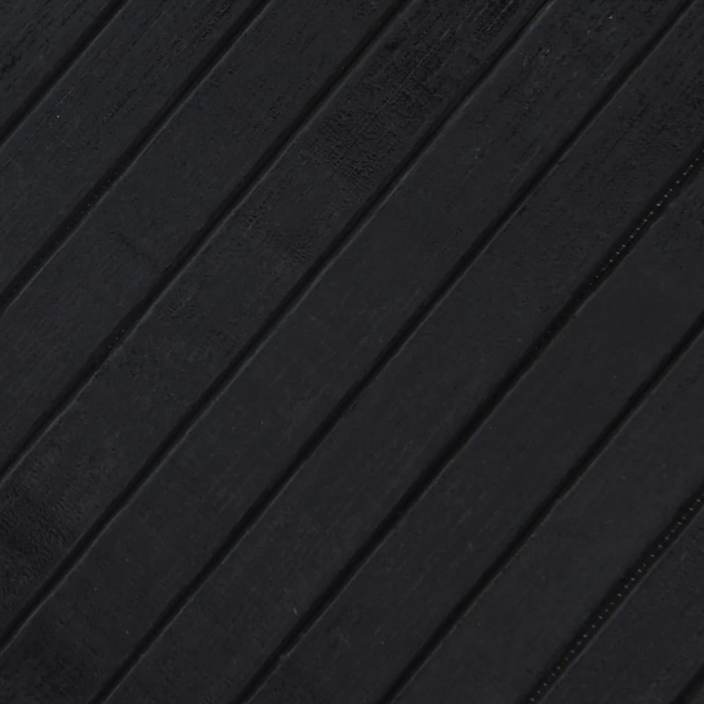 vidaXL Tepih pravokutni crni 80 x 300 cm od bambusa