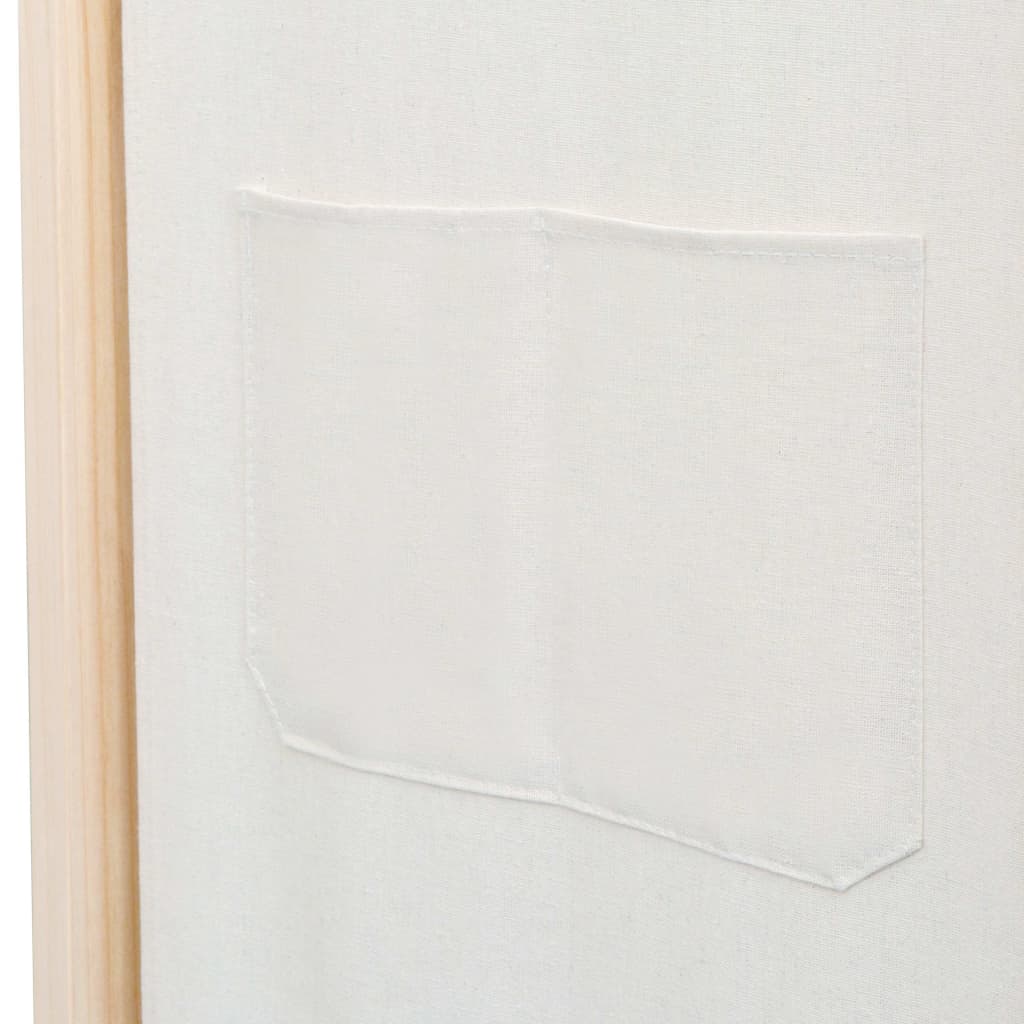 vidaXL Sobna pregrada s 4 panela od tkanine 160 x 170 x 4 cm krem
