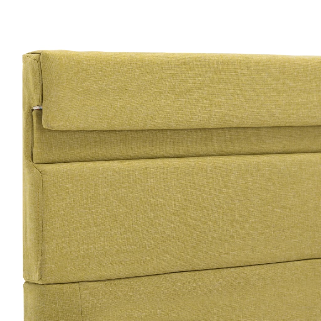vidaXL Okvir za krevet od tkanine s LED svjetlom zeleni 90 x 200 cm