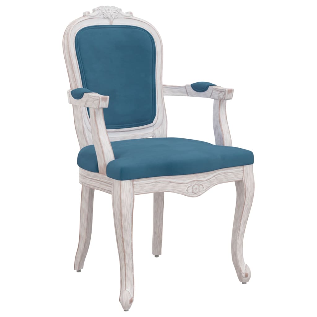vidaXL Blagovaonske stolice 2 kom plave 62x59,5x100,5 cm baršunaste