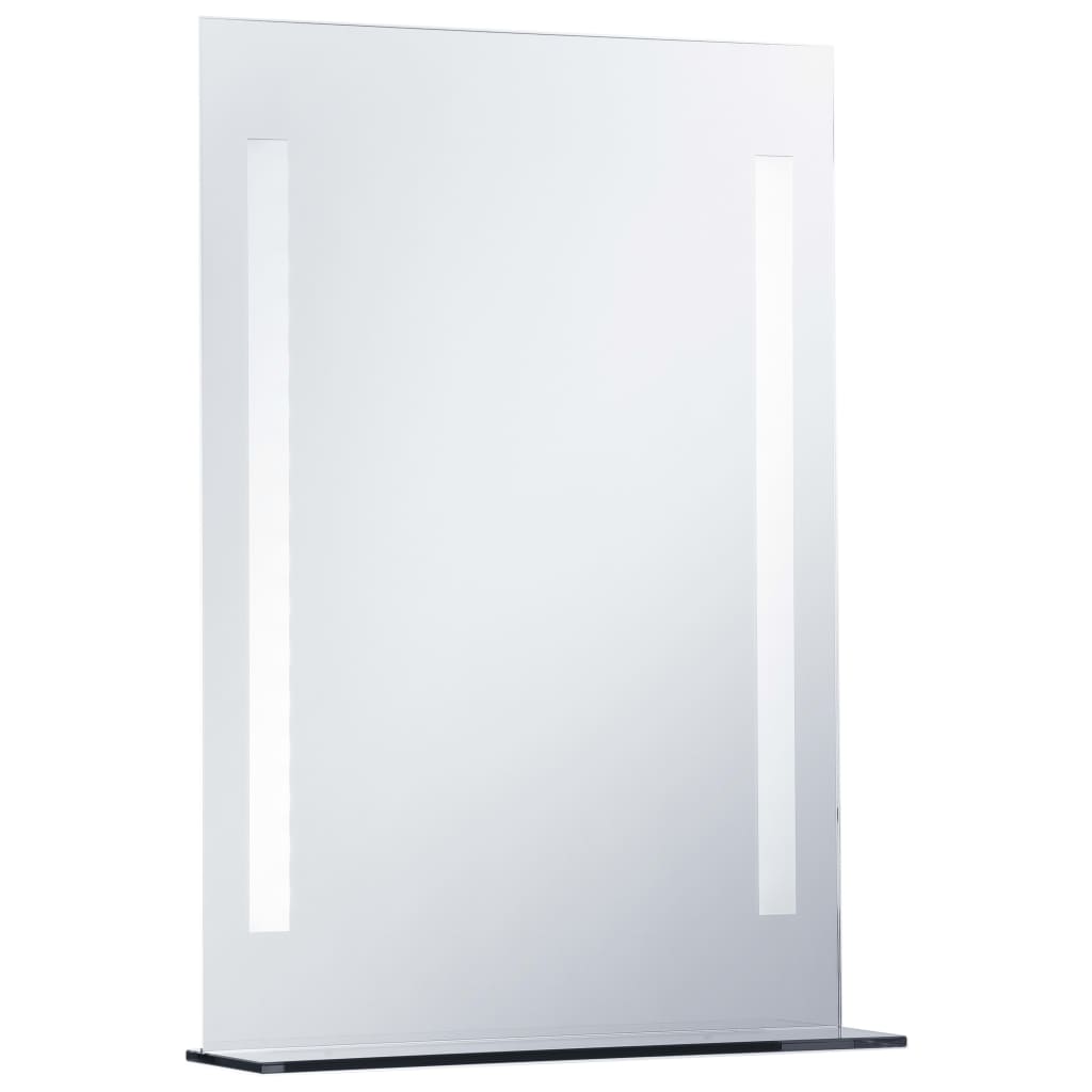 vidaXL Kupaonsko LED zidno ogledalo s policom 50 x 70 cm