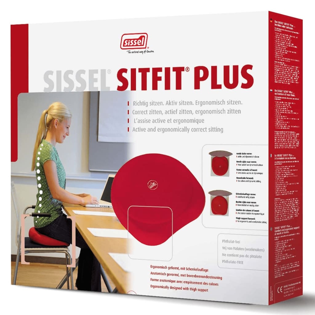 Sissel 2-u-1 jastuk za sjedalo Sitfit Plus crveni SIS-160.071
