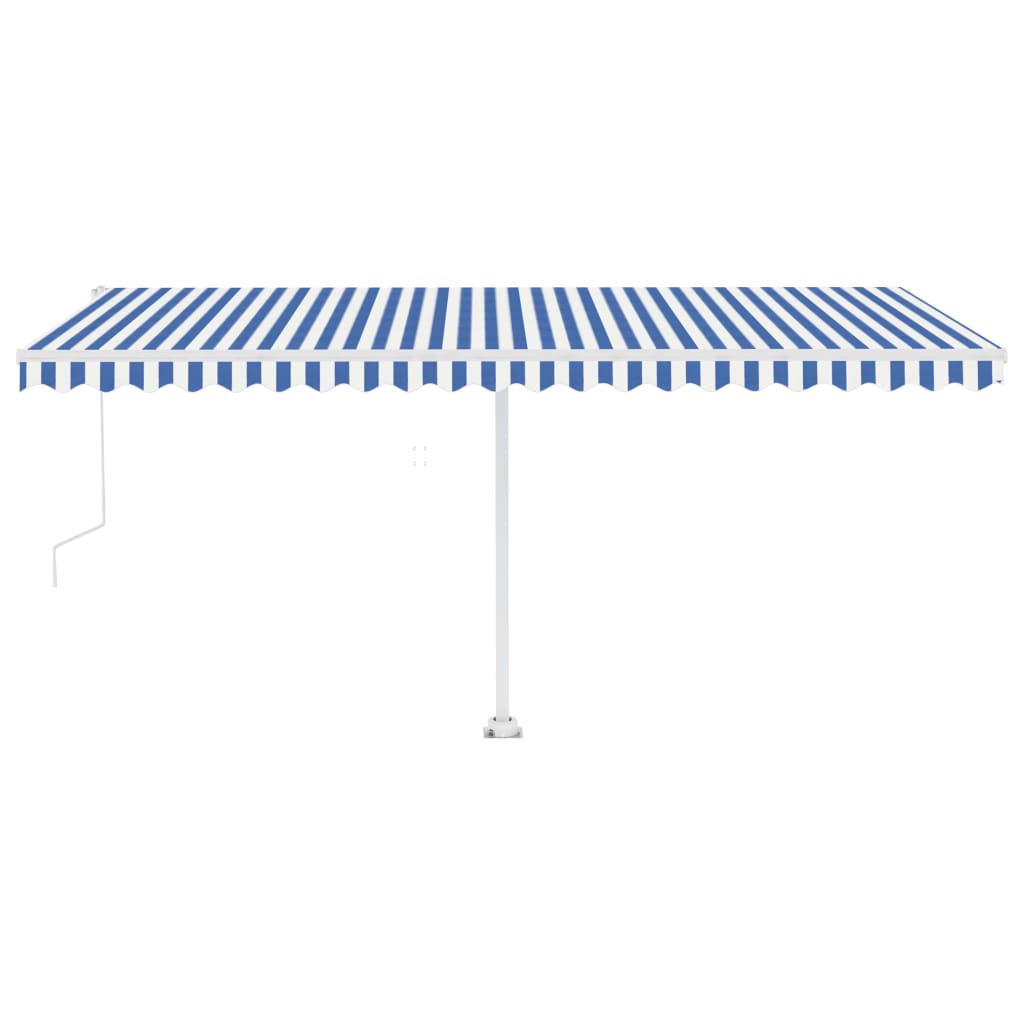 vidaXL Samostojeća automatska tenda 500 x 350 cm plavo-bijela
