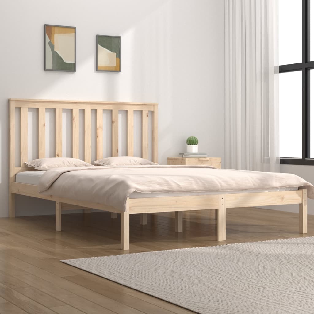 vidaXL Okvir za krevet od masivne borovine 120x190 cm mali bračni
