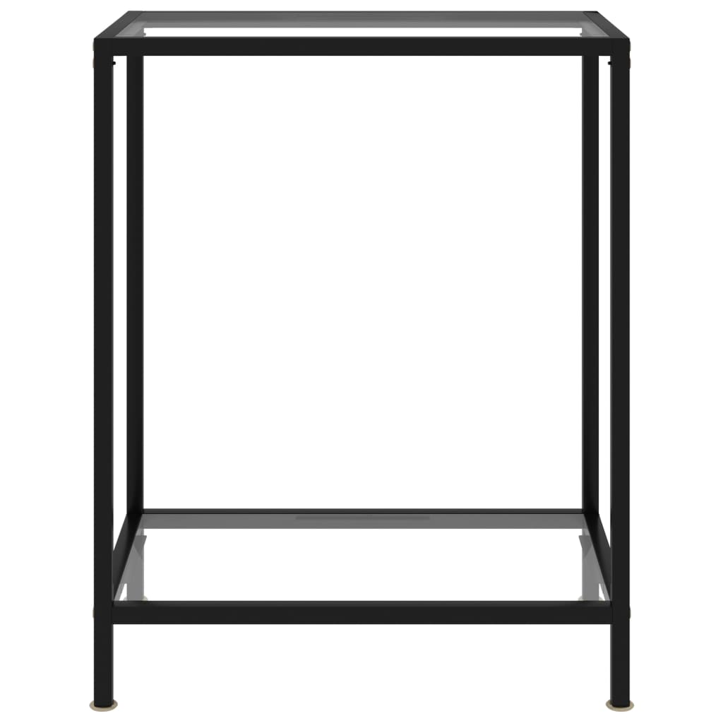 vidaXL Konzolni stol prozirni 60 x 35 x 75 cm od kaljenog stakla