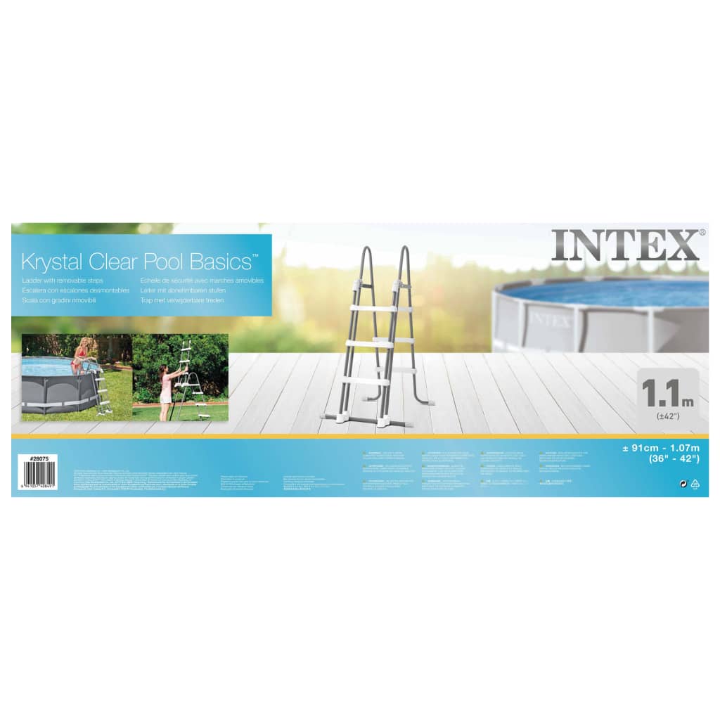 Intex sigurnosne ljestve za bazen s 3 prečke 91 - 107 cm