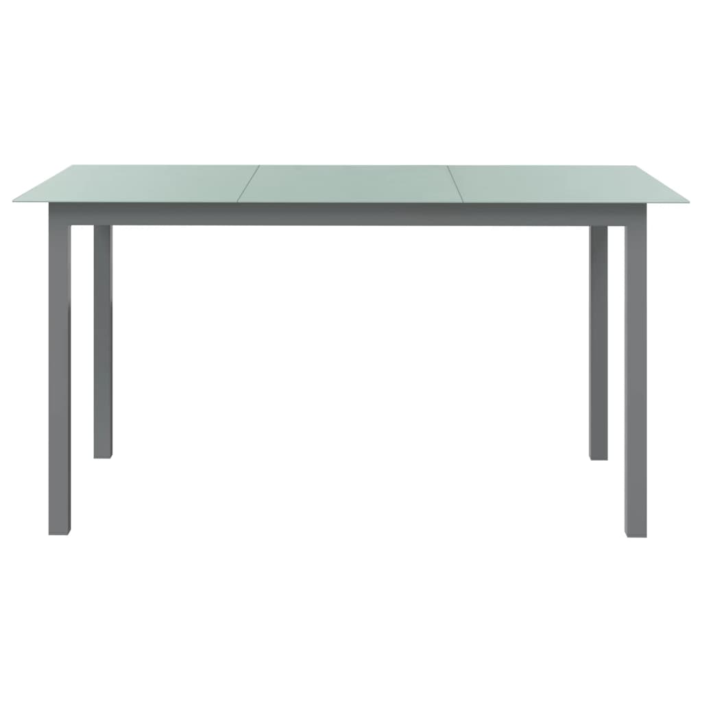 vidaXL Vrtni stol svjetlosivi 150 x 90 x 74 cm od aluminija i stakla